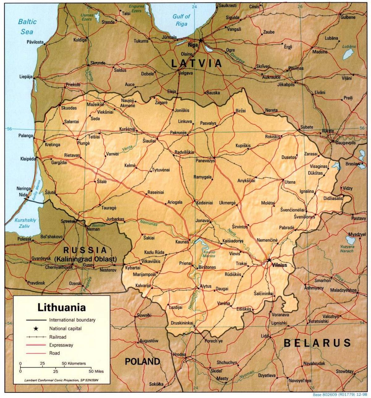 خريطة ليتوانيا 1900