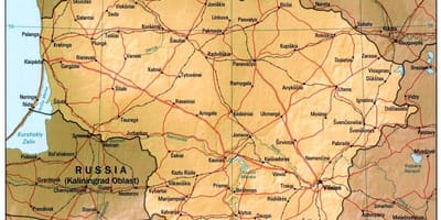خريطة ليتوانيا 1900